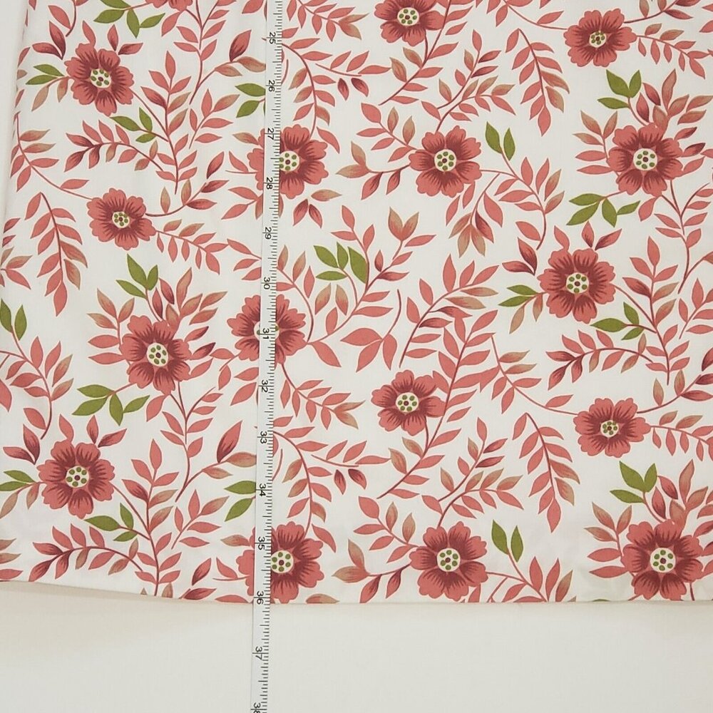 Charter Club Sheath Dress Women's Size 10 Cotton Pink Poppy Floral Zipper VTG - Picture 6 of 16